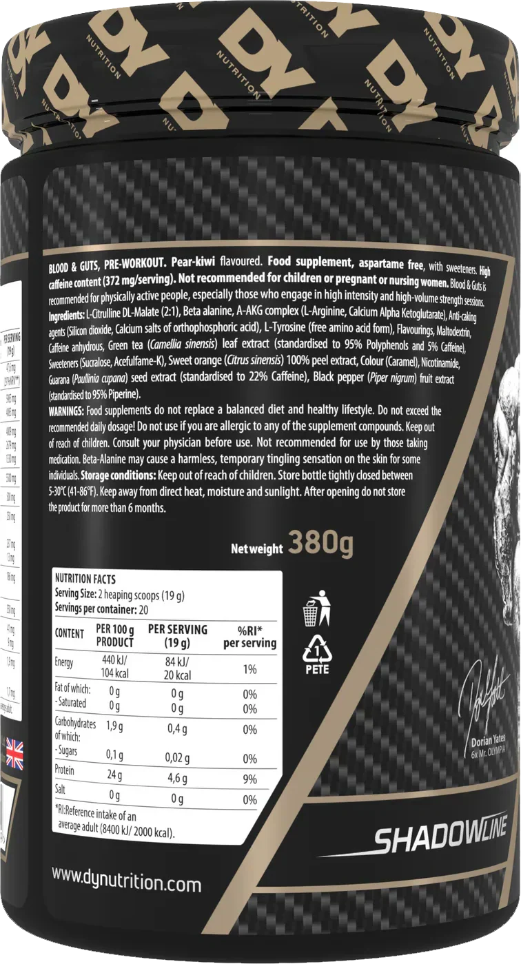 Dorian Yates Nutrition Blood & Guts - 380 g Cola