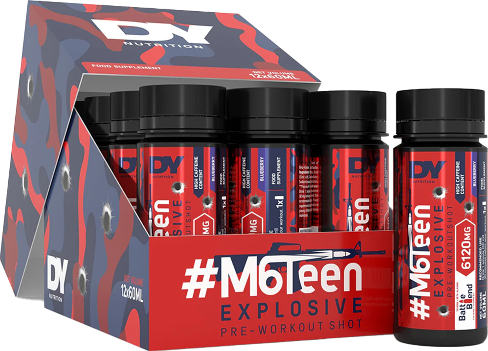 Dorian Yates Nutrition M6Teen Pre-workout Shots - 12 x 60 ml Cherry