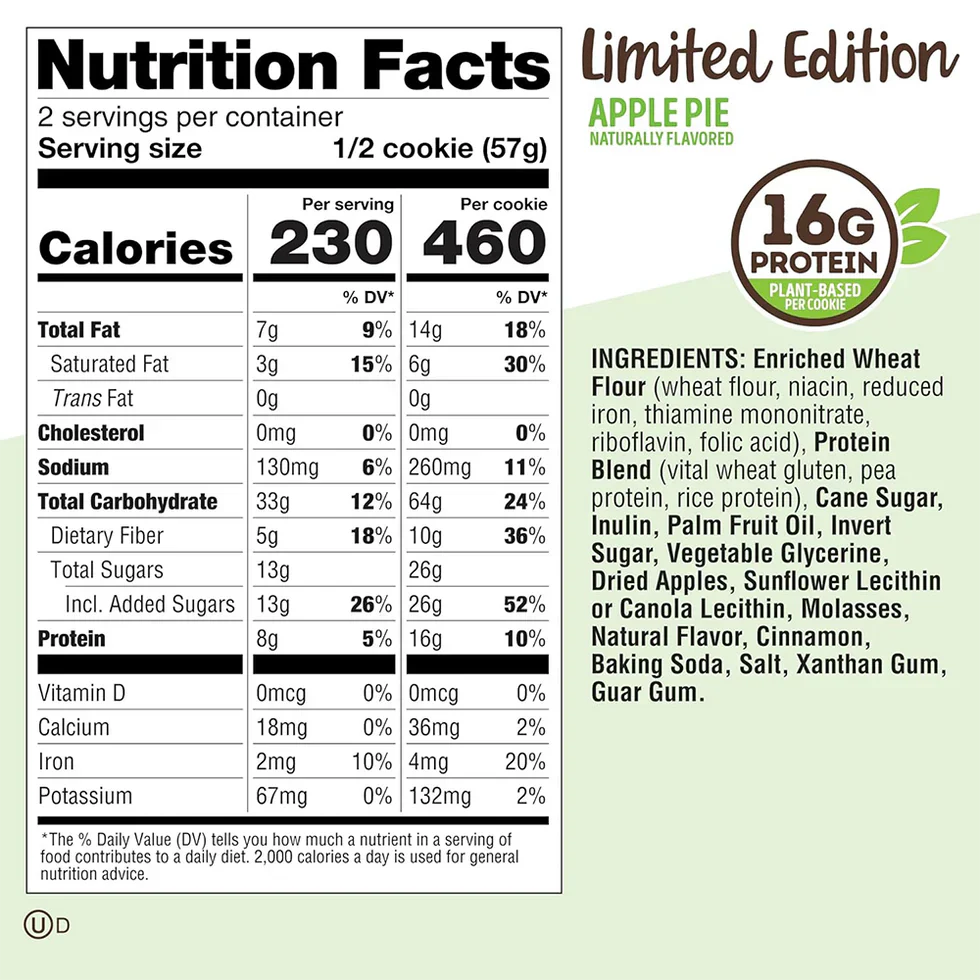 Lenny & Larry's The Complete Cookie - 12 x 113 g Apple Pie