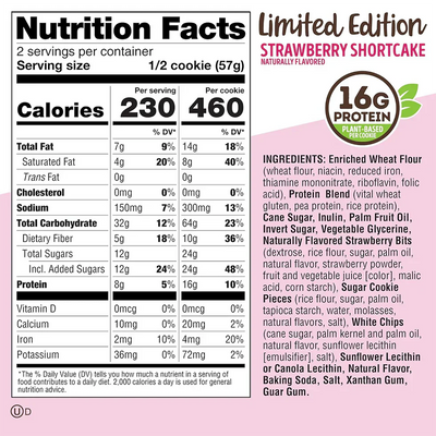 Lenny & Larry's The Complete Cookie - 12 x 113 g Strawberry Shortcake