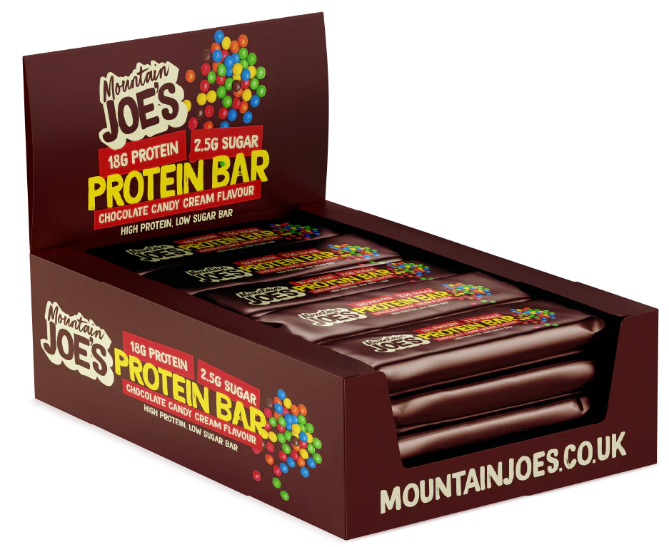 Mountain Joe's Protein Bar - 12 x 55 g Chocolate Candy Cream