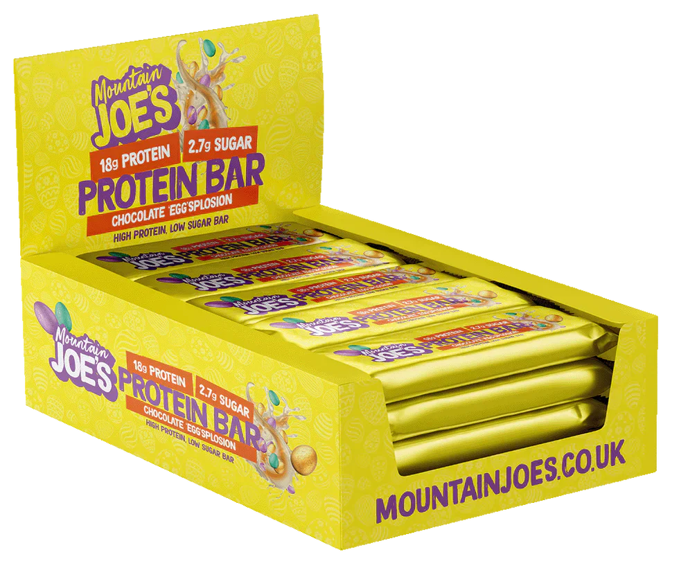 Mountain Joe's Protein Bar - 12 x 55 g Chocolate Eggsplosion