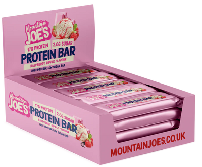 Mountain Joe's Protein Bar - 12 x 55 g Raspberry Ripple