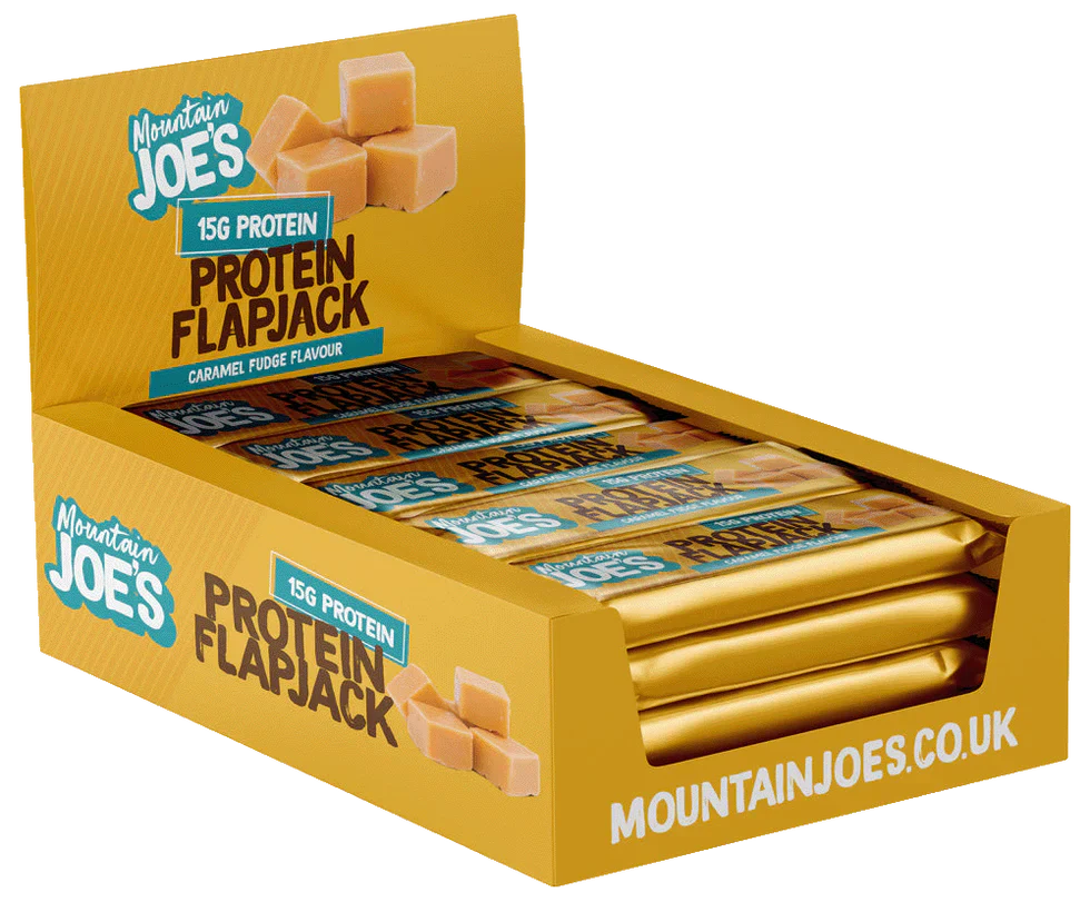 Mountain Joe's Protein Flapjacks - 16 x 60 g Caramel Fudge