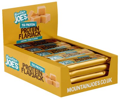 Mountain Joe's Protein Flapjacks - 16 x 60 g Caramel Fudge