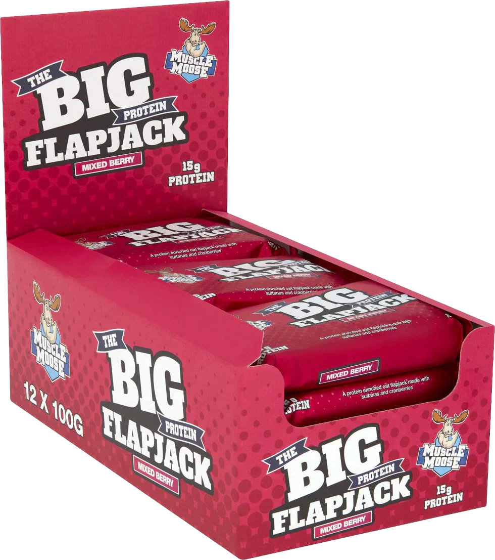 Muscle Moose Big Protein Flapjack - 12 x 100 g Mixed Berry
