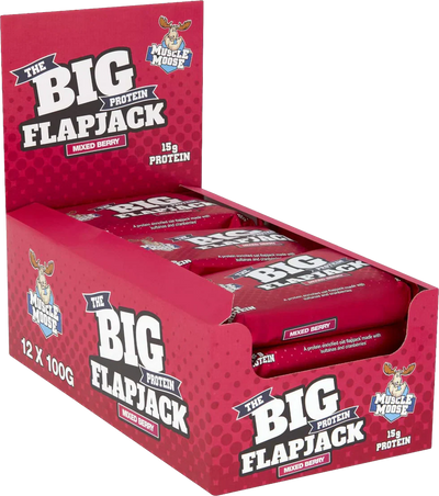 Muscle Moose Big Protein Flapjack - 12 x 100 g Mixed Berry