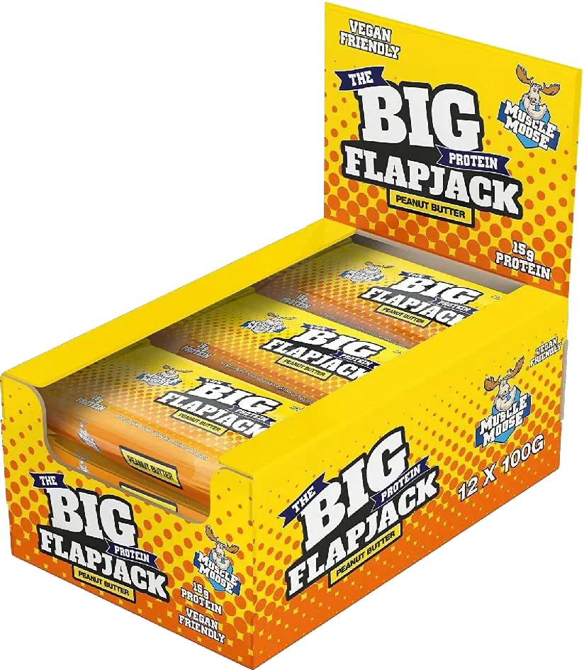 Muscle Moose Big Protein Flapjack - 12 x 100 g Peanut Butter