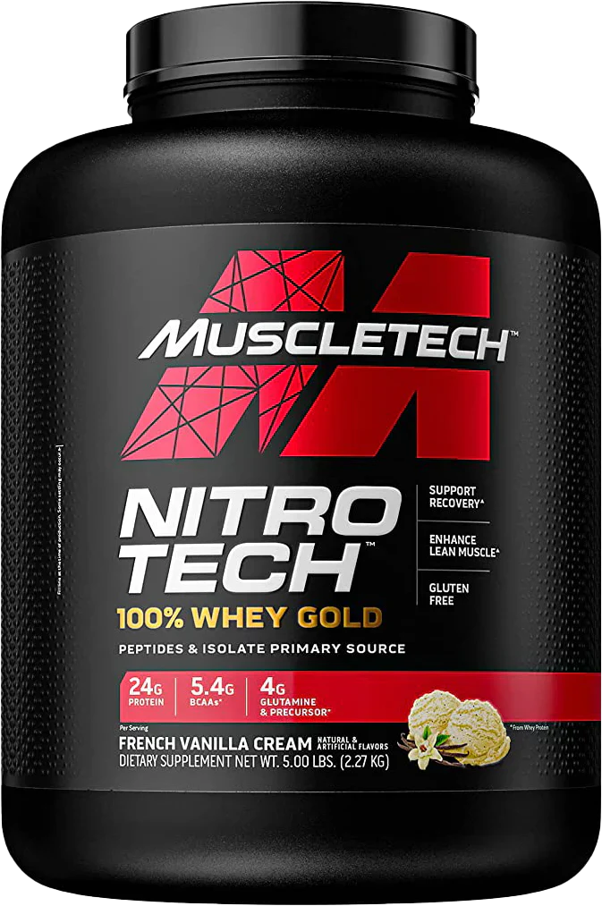 MuscleTech Nitro Tech 100% Whey Gold - 908 g French Vanilla Cream