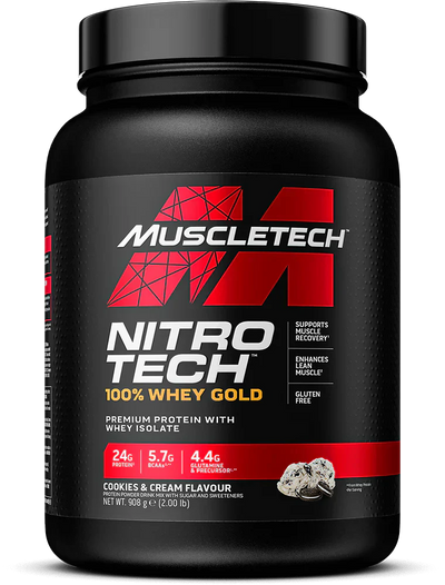 MuscleTech Nitro Tech 100% Whey Gold - 908 g Cookies and Cream
