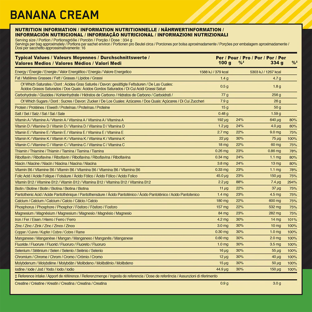Optimum Nutrition Serious Mass - 5450 g Banana