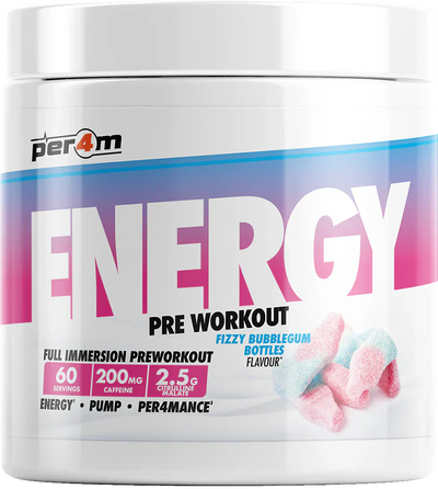 PER4M Energy Pre-workout - 390 g Fizzy Bubblegum Bottles