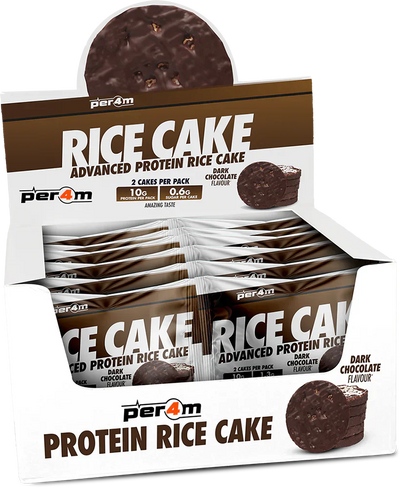 PER4M Rice Cakes - 12 x 32 g Dark Chocolate