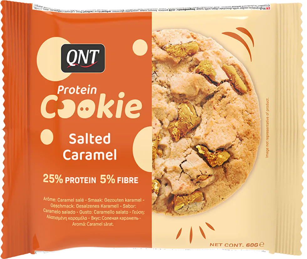 QNT Protein Cookie - 12 x 60 g Salted Caramel