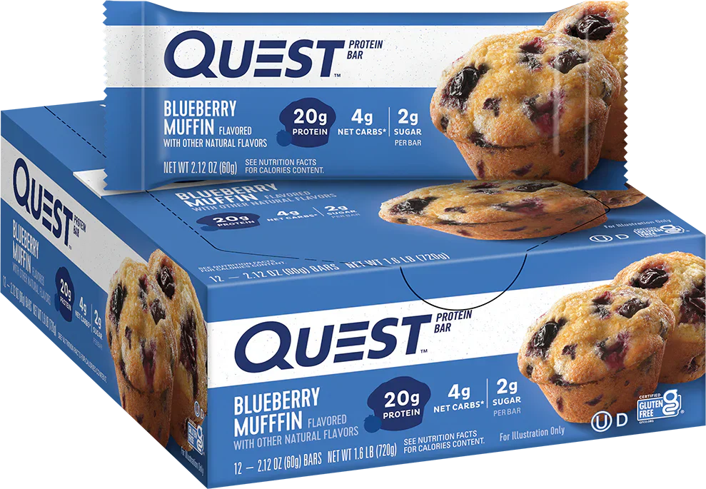Quest Bar - 12 x 60 g Blueberry Muffin