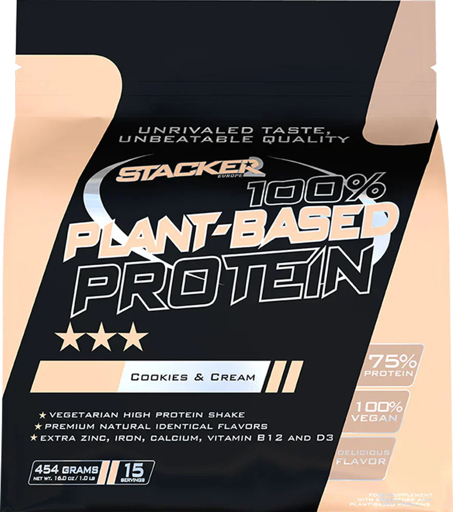 Stacker2 100% Plant Based Protein - 454 g Cookies and Cream