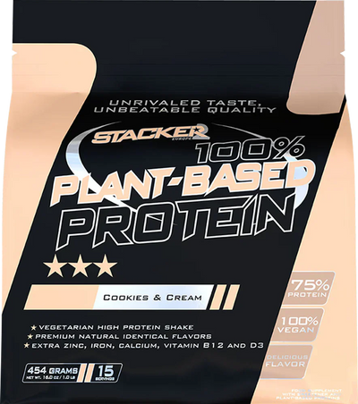 Stacker2 100% Plant Based Protein - 454 g Cookies and Cream