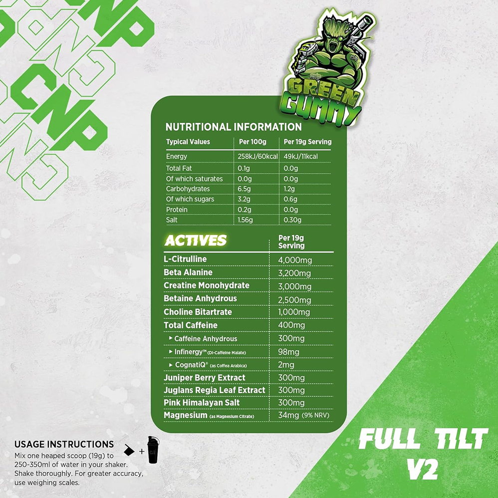 CNP Full Tilt V2 - 570 g Green Gummy