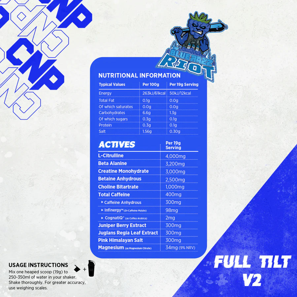 CNP Full Tilt V2 - 570 g Blue Razz Riot