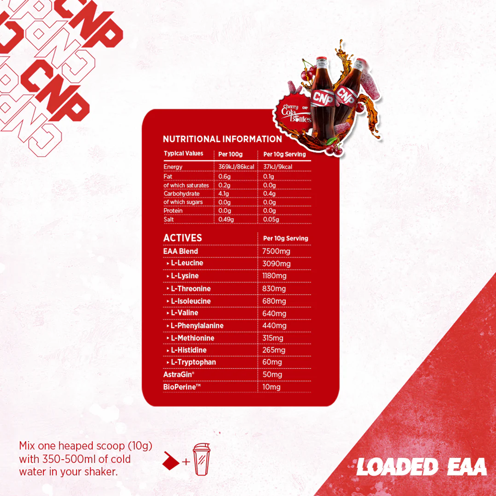 CNP Loaded EAA - 300 g Cherry Cola Bottles