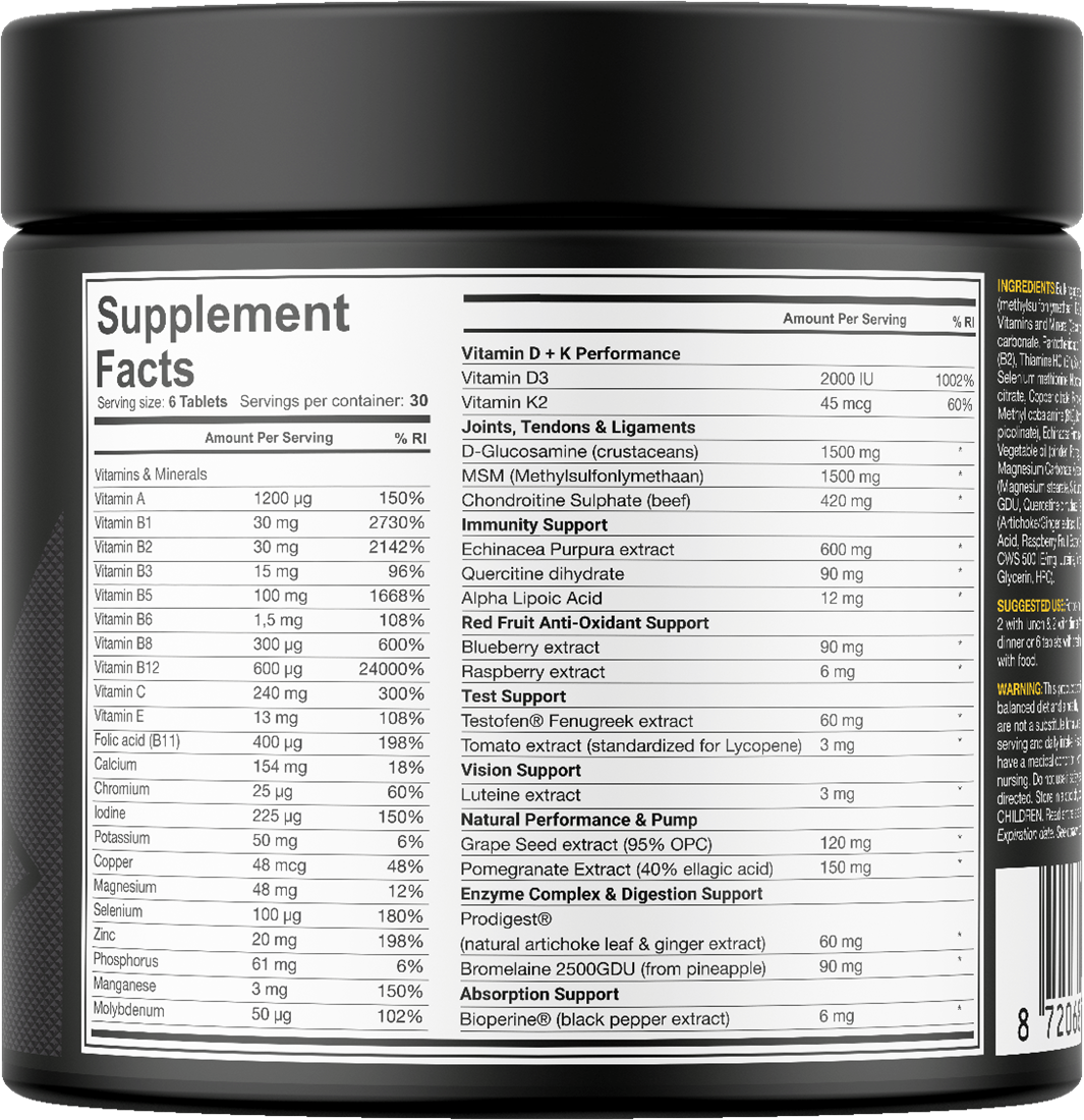 Dedicated Nutrition Alpha Triad - 180 tabs