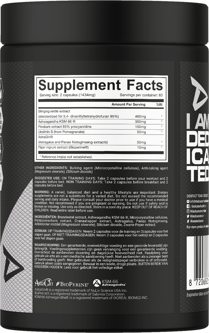 Dedicated Nutrition Testo-Bol - 120 caps