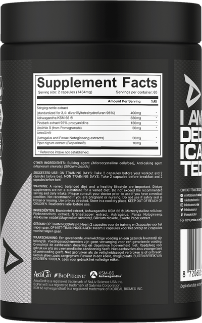 Dedicated Nutrition Testo-Bol - 120 caps