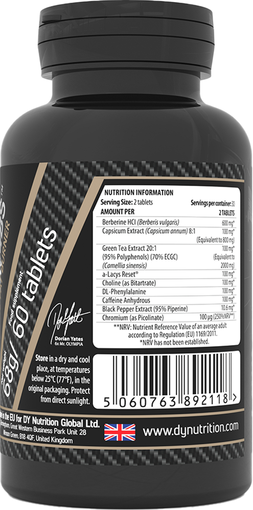 Dorian Yates Nutrition BlackBombs - 60 tabs