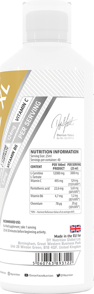 Dorian Yates Nutrition L-Carnitine XL - 1000 ml Mango