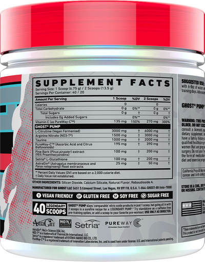 Ghost Pump - 40 servings Sour Strips Rainbow Candy
