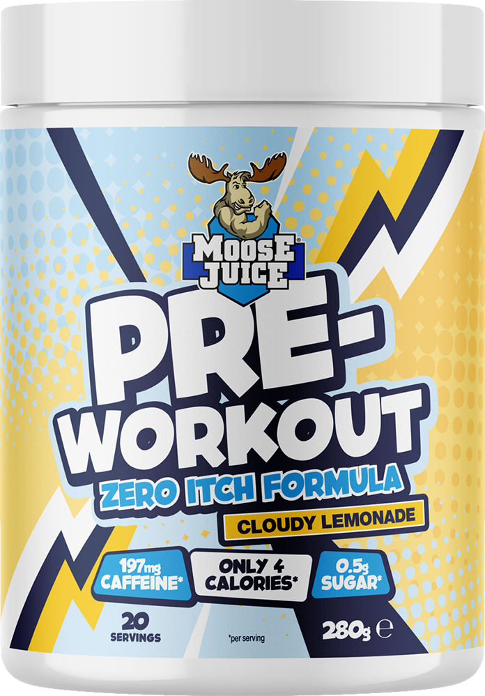 Muscle Moose Pre-Workout Zero Itch Formula - 20 servings Cloudy Lemonade