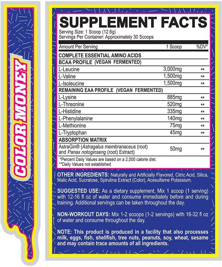 MyoBlox 24/7 Aminos - 30 servings Color Money