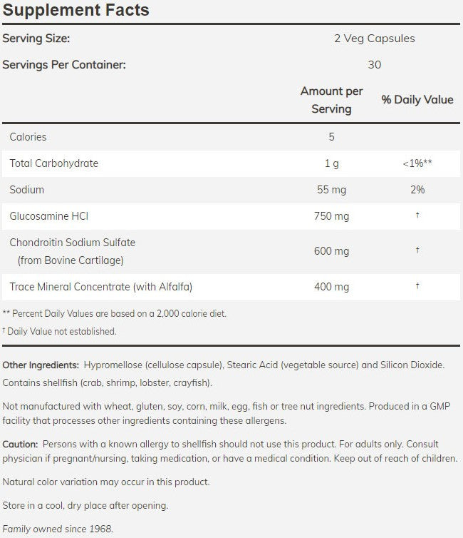 NOW Foods NOW3229 Glucosa & Chondroi & Trace - 240 veg caps