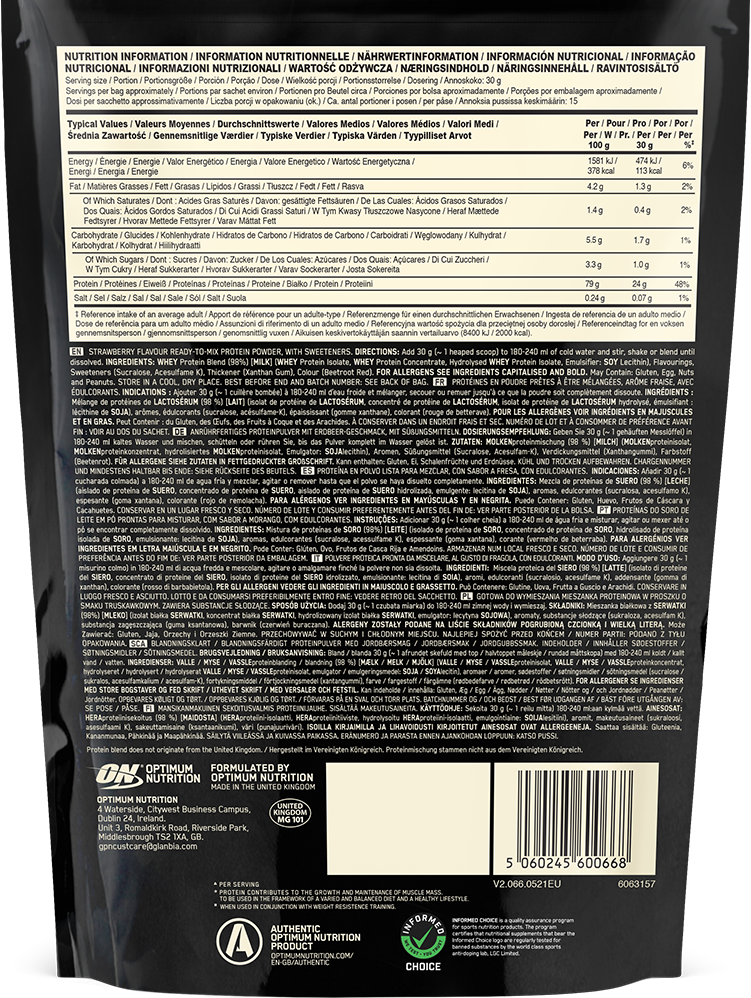 Optimum Nutrition Gold Standard 100% Whey - 450 g