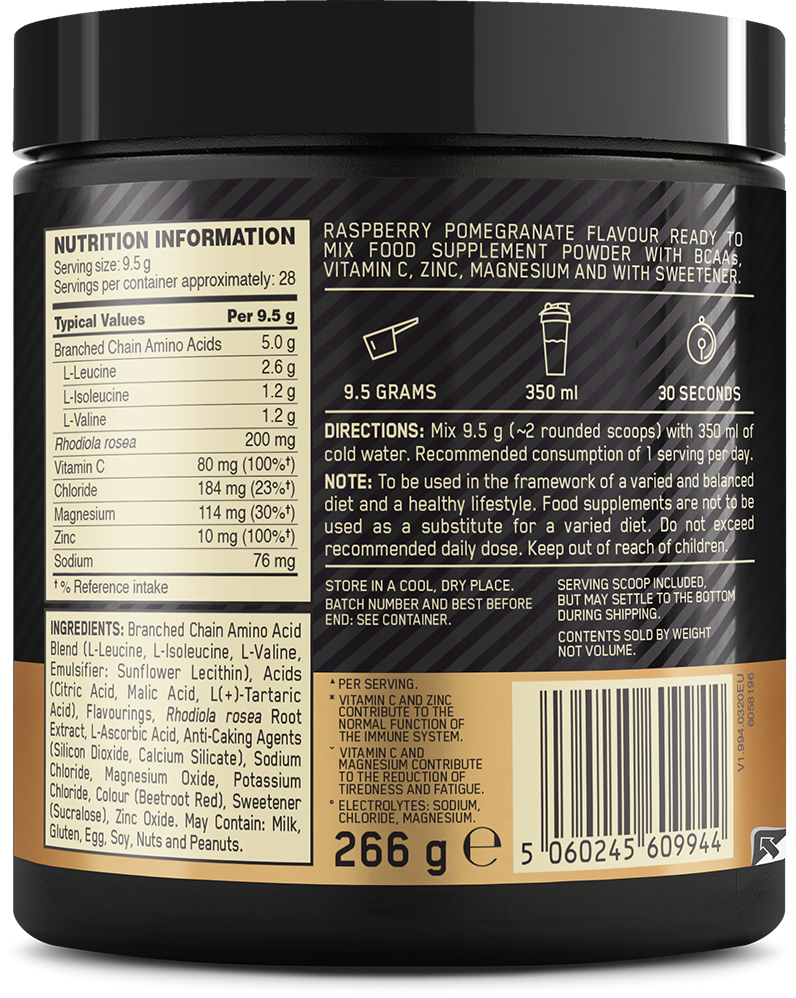 Optimum Nutrition Gold Standard BCAA Train + Sustain - 266 g Raspberry Pomegranate