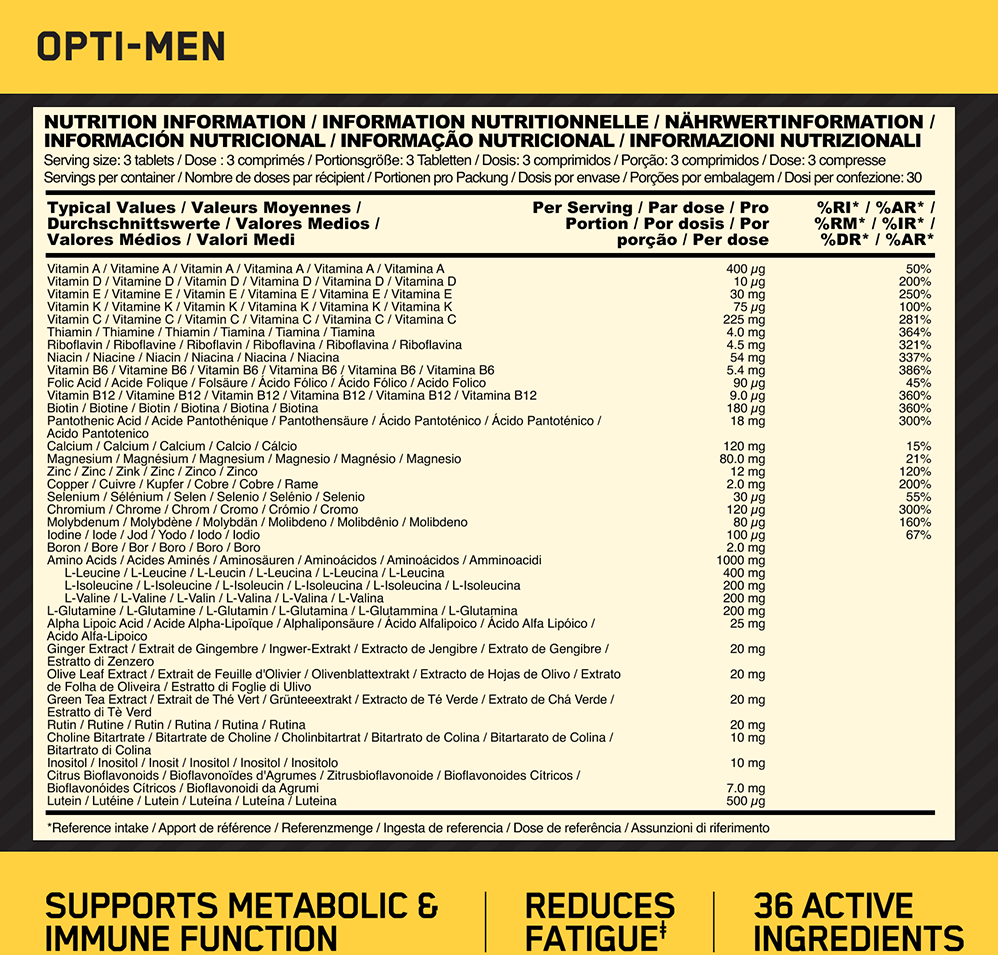 Optimum Nutrition Opti-Men 90 tabs