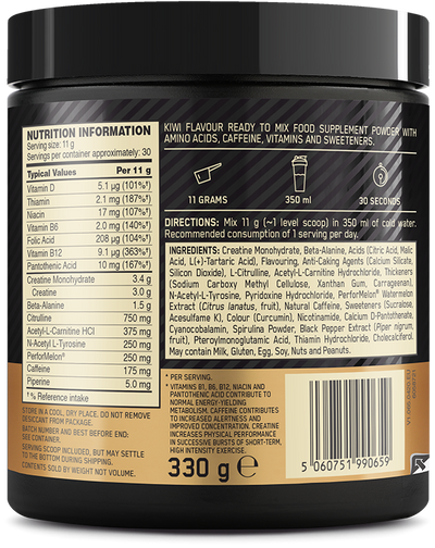 Optimum Nutrition Gold Standard Pre-Workout - 330 g Kiwi