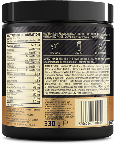Optimum Nutrition Gold Standard Pre-Workout - 330 g Watermelon
