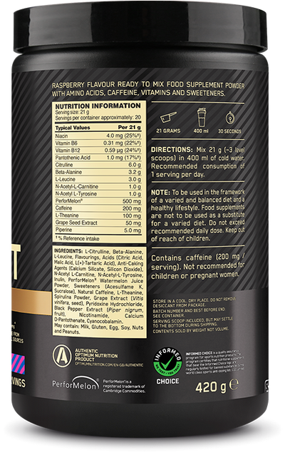 Optimum Nutrition Gold Standard Pre-Workout Advanced - 400 g Blue Raspberry