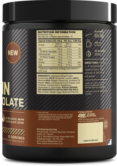 Optimum Nutrition Protein Hot Chocolate - 350 g Chocolate