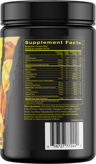 PharmaFreak Stacked Freak 3D Pre-workout - 400 g - Mango Peach