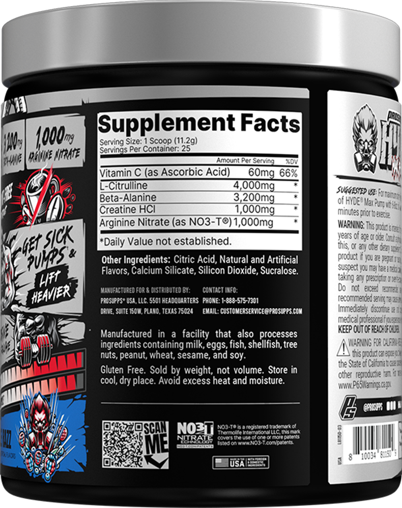 ProSupps Hyde Max Pump - 280 g Blue Razz