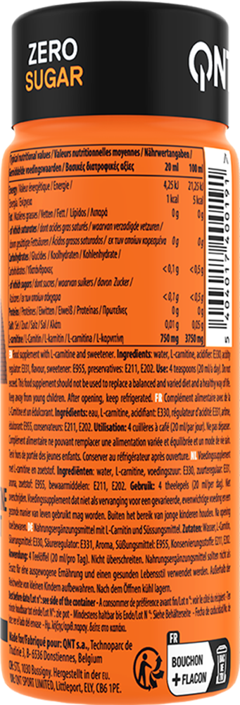 QNT L-Carnitine 3000 mg - 12 x 80 ml - Red Fruit