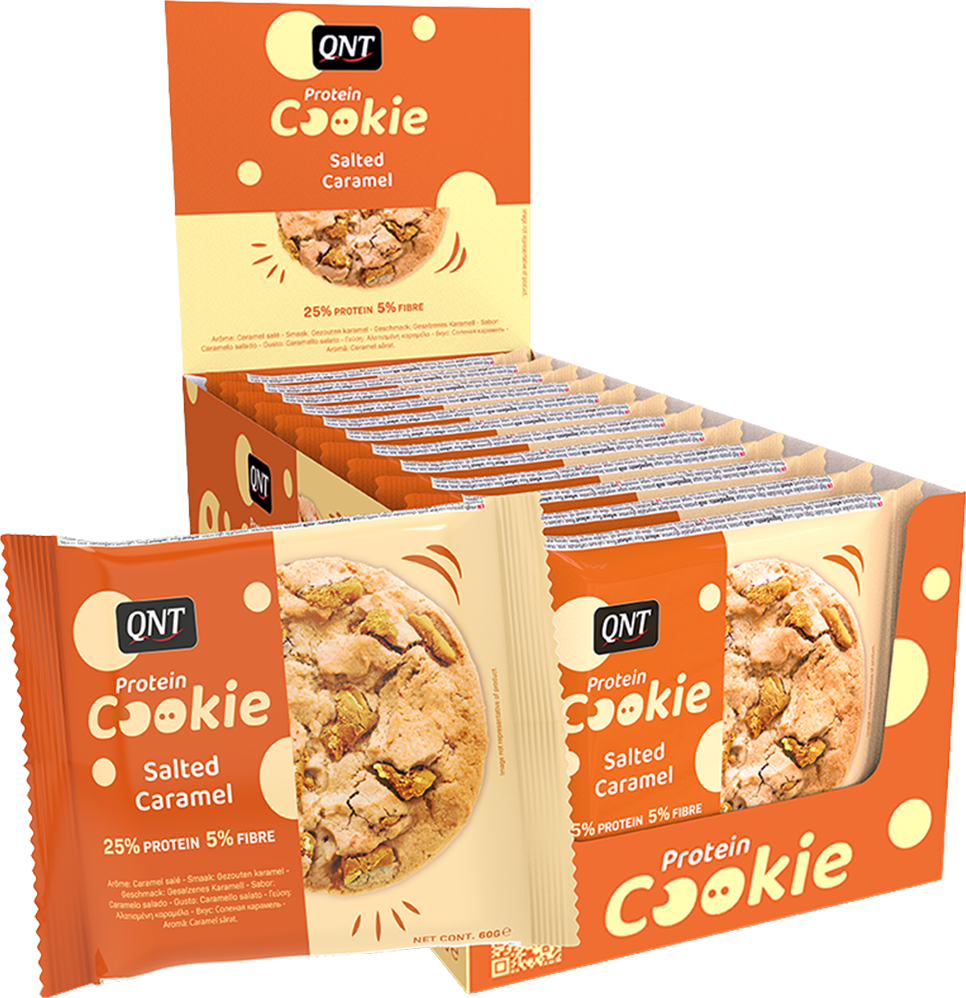 QNT Protein Cookie - 12 x 60 g Salted Caramel