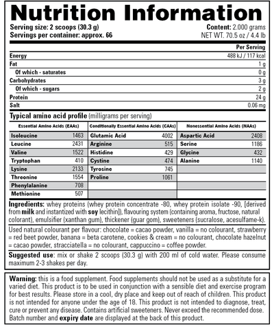 Stacker2 100% Whey - 908 g Creamy Vanilla