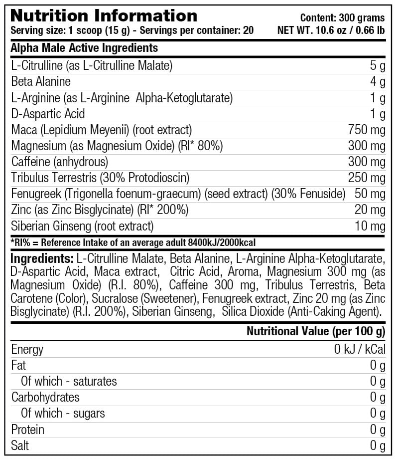 Stacker2 Alpha Male - 300 g Fruit Punch
