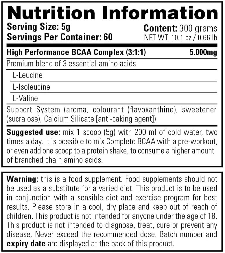 Stacker2 Complete BCAA - 300 g Orange